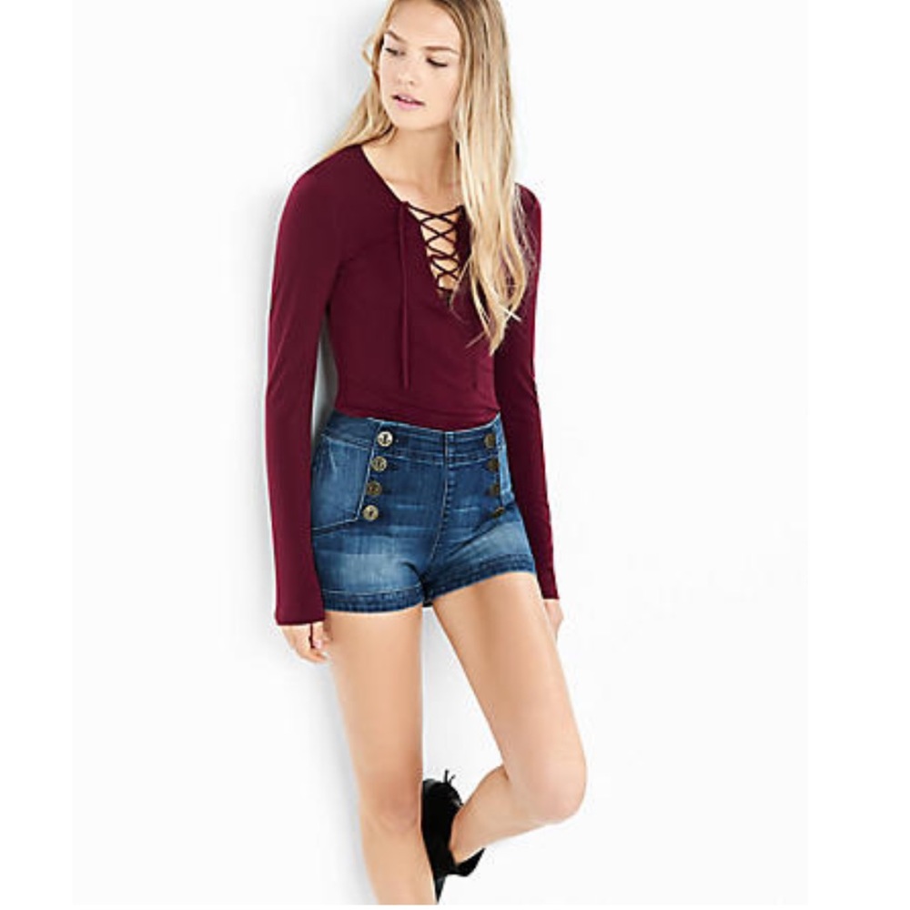 Express High-Waist Sailor Shorts